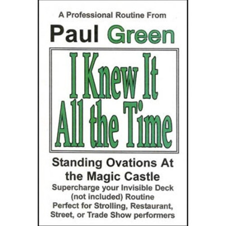 I Knew It All The Time by Paul Green n