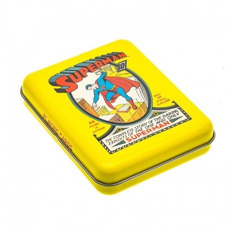 DC Super Heroes - Superman no. 1 Playing Cards - Tattoo Tin Boxes Display